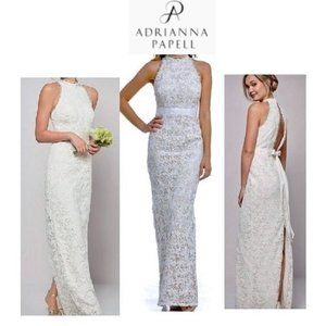 Adrianna Papell White Lace Wedding Dress